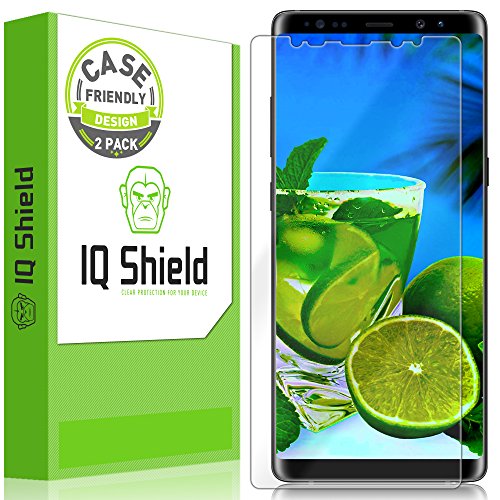 Galaxy Note 8 Screen Protector [2 Pack][Case Friendly][Not Glass], IQ Shield LiQuidSkin Full Coverage Screen Protector for Samsung Galaxy Note 8 HD Anti-Bubble [S Pen Compatible]