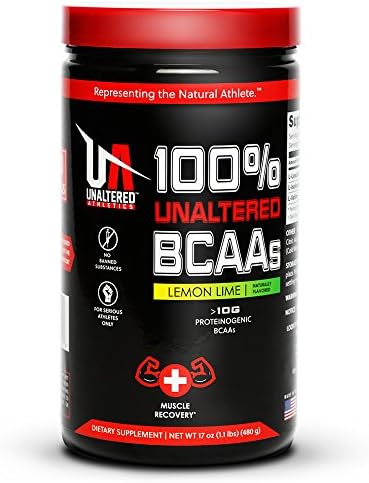 100% UNALTERED BCAA Powder, (11 grams+ of Amino Acids Per Scoop), Muscle Recovery Supplement, Leucine, Iso-Leucine, Valine, All Natural Flavors &amp; Sweeteners, Lemon Lime Flavor, 30 Servings
