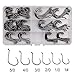 Offset Circle Fishing Hooks Kit - 180pcs 2X Strong Saltwater Freshwater Fish Hooks Sharp High Carbon Steel Octopus Fish Hooks, Size 1-5/0