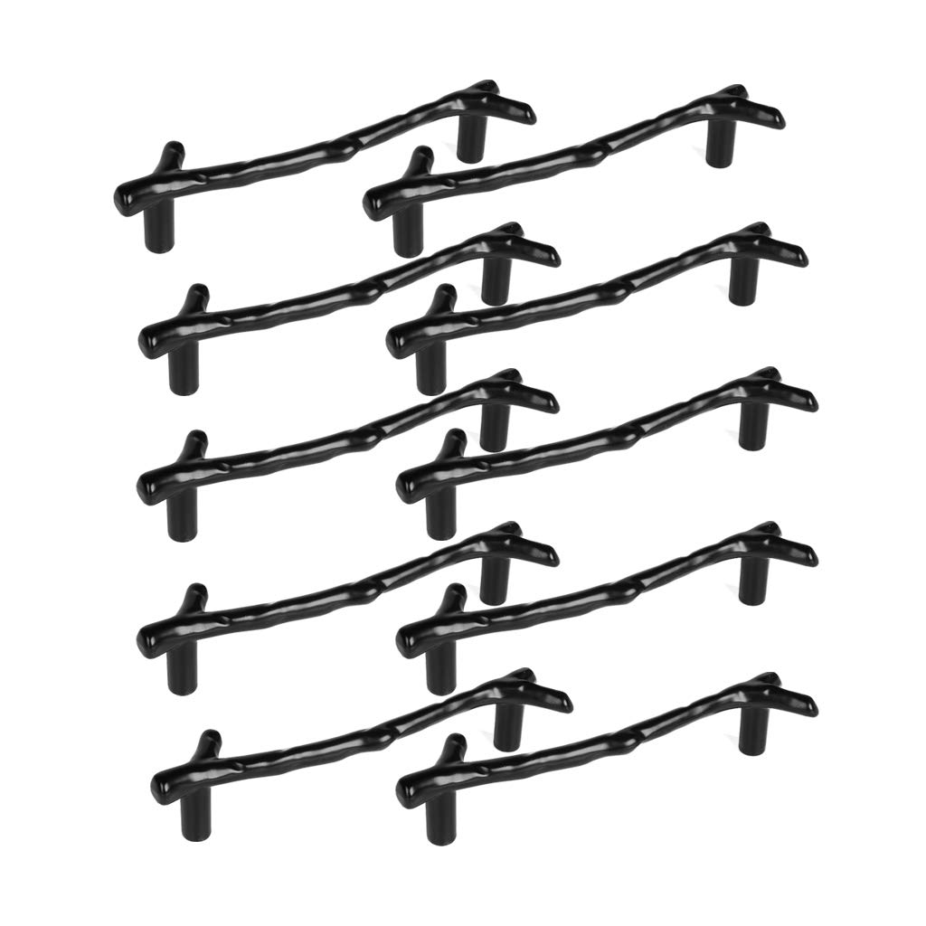 Fvstar 10pcs Twig Branch Cabinet Handles Vintage Drawer Cupboard Pulls Knobs Hardware for Kitchen Bedroom Bathroom Furniture