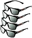 2D Glasses 4 Pack - Turns 3D Movies Back into 2D - eDimensional 4 Pairs for Passive 3D Televisions and for use in RealD 3D Theaters