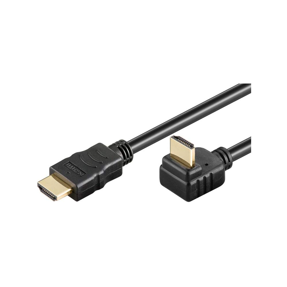 Goobay 31924 High Speed HDMI Cable with Ethernet, Gold-plated, Black, 6 mm Diameter, 5 m Cable Length