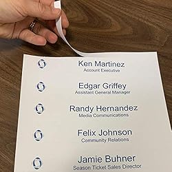 Perforated Paper Nameplate Inserts, Pack of 20