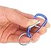 QY 10PCS 1.91 Inch Long Colored Spring Snap Hook Rings Aluminum Alloy Keychain Clip Buckle With Keyring D Shape