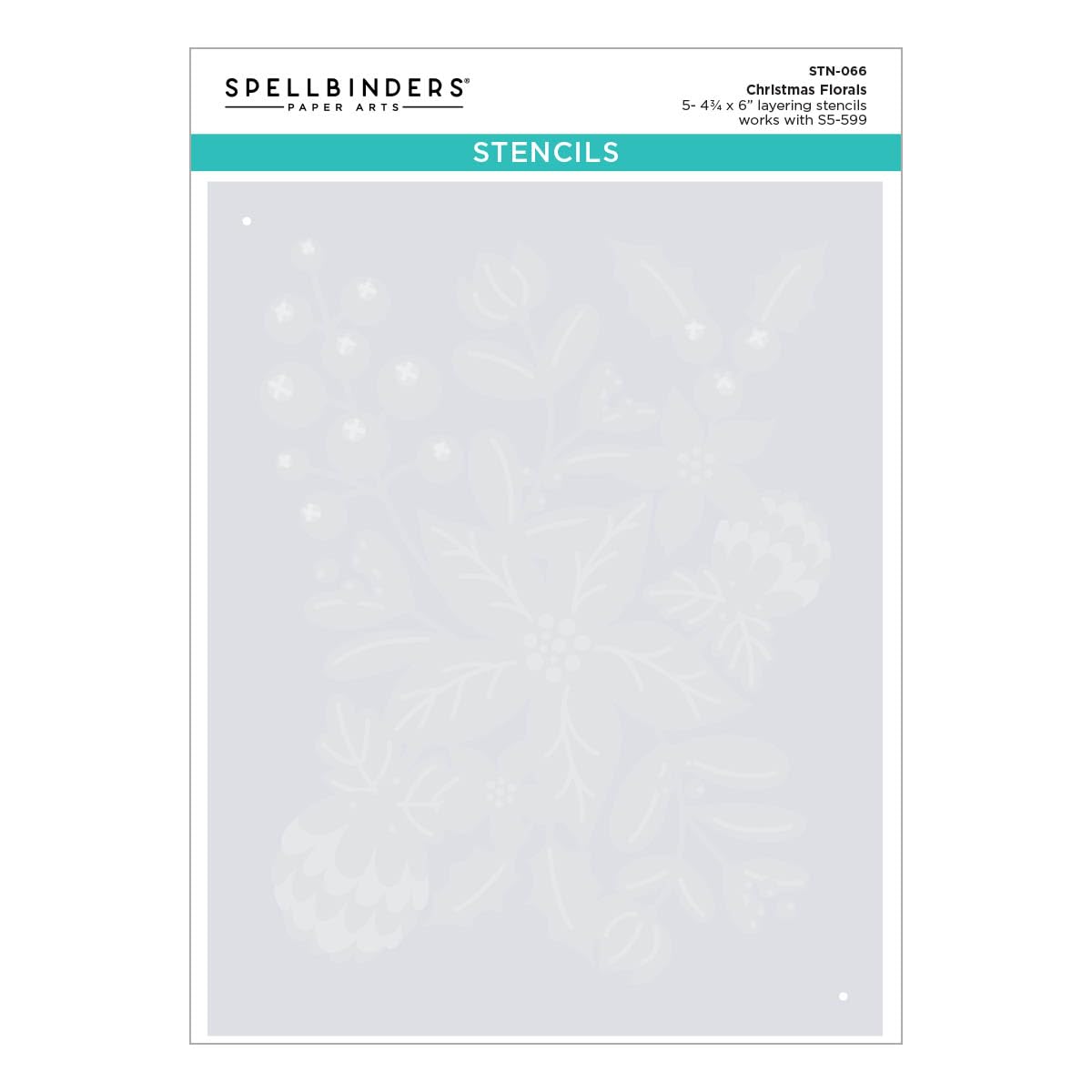 Spellbinders Christmas Florals Stencil from Classic Christmas Collection Etched Dies from The Classic Christmas Collection