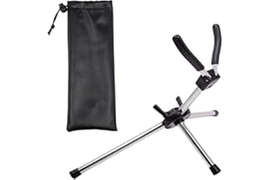 Liyafy Foldable Saxophone Bracket Alto Tenor Sax Stand Universal Wind Instrument Bracket with Leather Bag