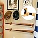 Gonex Baseball Bat Display Wall Mount Baseball Holder Bat Rack for Softball & Hockey Stick, Bamboo Bat Display Case, Horizontal Display, 2 Pieces