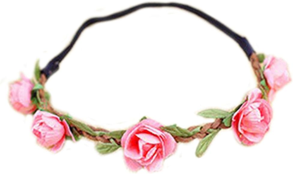Gloryhonor Boho Style Floral Flower Headband Festival Party Wedding Lady Garland Hairband