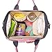LEQUEEN Diaper Bag Multi-Function Baby Diaper Backpack Nappy Bags, Mom Dad Travel Backpack Large Capacity Baby Bags with Unicorn Printing (Pink)