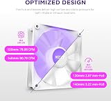 NZXT F120 RGB Core RF-C12SF-W1-120mm RGB Fan White PWM Core 8 LEDs view 3