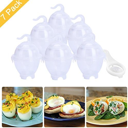 Egg Cookers, 7 PCS Egg Cooker Hard Boiled Eggs without the Shell, BPA Free Egg Cooker Hard &amp; Soft Maker, AS SEEN ON TV
