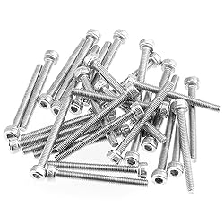 HELIFOUNER 50 Pieces M3 x 30mm, Thread Pitch