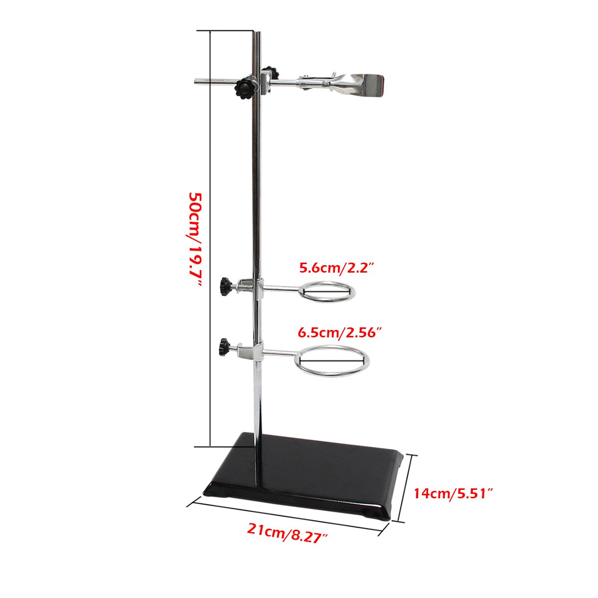Wisamic Laboratory Retort Stand Lab Support Stand (8 inches x 5