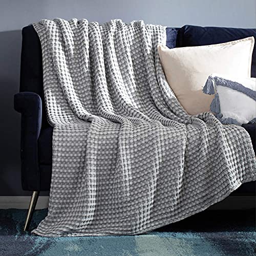 Bedsure Waffle Cotton Blankets Queen Size Viscose from Bamboo Cooling