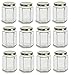 Nakpunar 12 pcs 9 oz Hexagon Glass Jars with Gold Lids - 270 ml