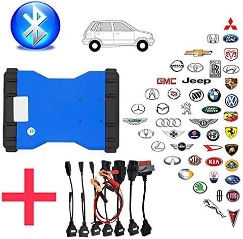 Obd2 Scanner For All Cars,Car Diagnostic Bluetooth Auto Universal,For ABS, Airbag, SRS And More, With EPB Oil Service Light Reset,With Eight Car/Truck Lines, OBD To OBD2,Blue