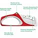 Vremi 4 Stage Manual Knife Sharpener - Kitchen Knife Sharpener 2 Slots Each With Steel and Ceramic Rod - Handheld Sharpening for Stainless Steel Blade Chef Paring Fillet Steak and Japanese Knife - Red