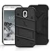 Zizo Bolt Series Compatible with Samsung Galaxy Amp Prime 3 Case Military Grade Drop Tested with Tempered Glass Screen Protector Holster Black