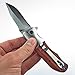 VORTEK Ultra Fast Opening Folding Pocket Knife: Beautiful Rosewood Handles - 8Cr13MoV Razor Sharp Stainless Steel Blade - Perfect Everyday Carrying Pocket Knife