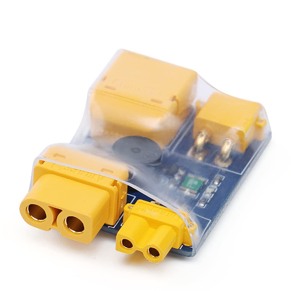 VOANZO XT30/XT60 Fuse Short-Circuit-Proof Protector for 2-6S with Alarm Buzzer for RC Quad FPV Racing Drone