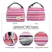 Aosbos Reusable Insulated Lunch Box Tote Bag (Pinstripe)