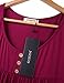 Jazzco Women's Short Sleeve Scoop Neck Pleated Button Henley Tunic Tops