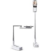 Viozon Extendable Selfie Stand 360° Rotation with Phone Holder, Rechargeable Wireless Foldable 7 Brightness LED Light for Live Streaming/YouTube/Tiktok/Video Recording/Photography/Reading (V6W)