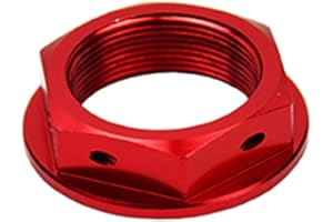 SCAR Steering Stem Nut Compatible with HONDA CR R CRF CRFX CRFRX CRFL 125 250 450 CRF250R CRF450R 01-26 - Red