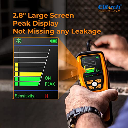Elitech HVAC Refrigerant Leak Detector 10 Yrs Infrared Sensor Life Halogen Freon Sniffer, Air