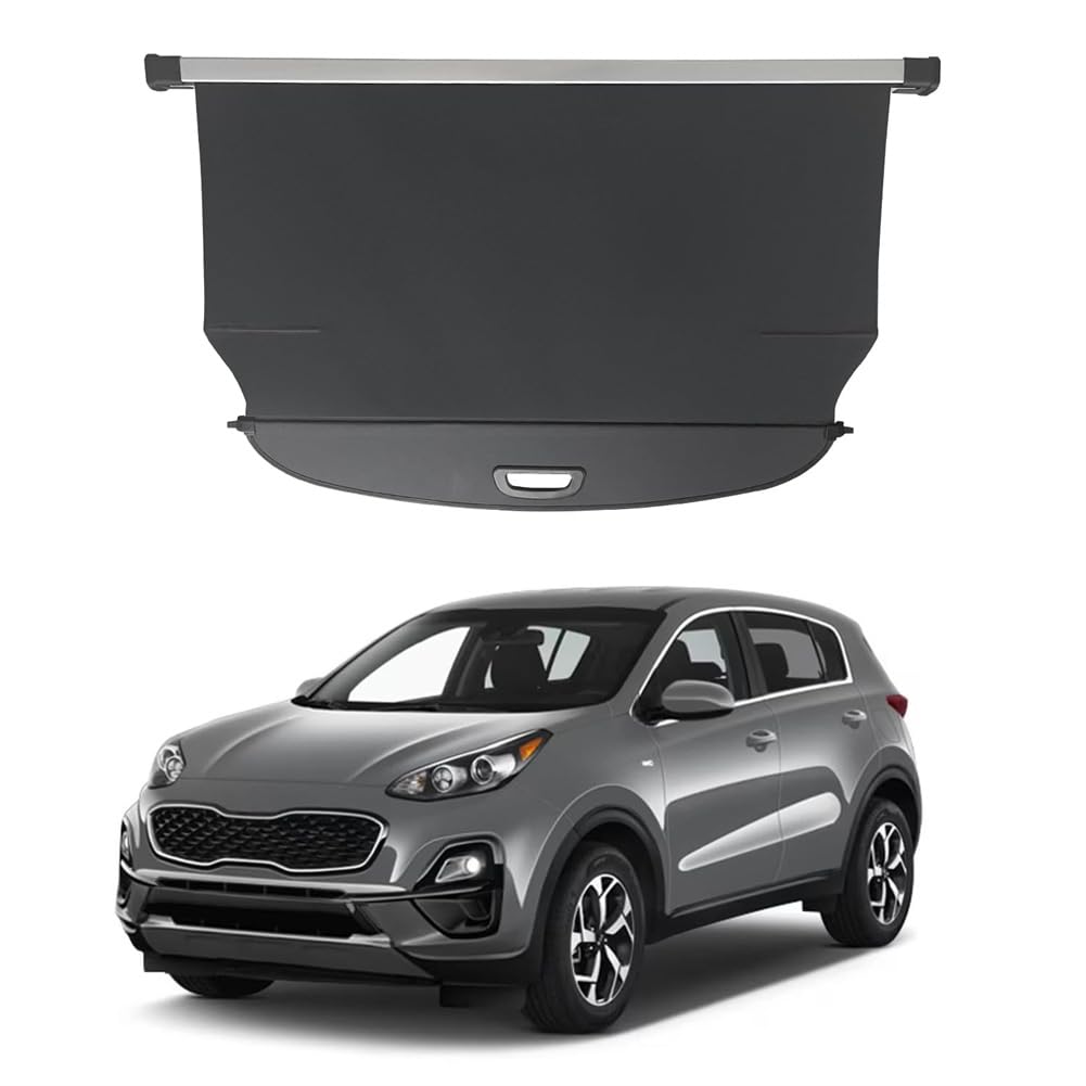 VESUL Retractable Cargo Cover Compatible with Kia Sportage 2017-2022 Security Shade Shield Rear Trunk Tonneau Cover Anti-Peeping Luggage Privacy Screen Image
