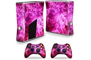 MightySkins Skin Compatible with X-Box 360 Xbox 360 S Console - Red Mystic Flames | Protective, Durable, and Unique Vinyl Dec