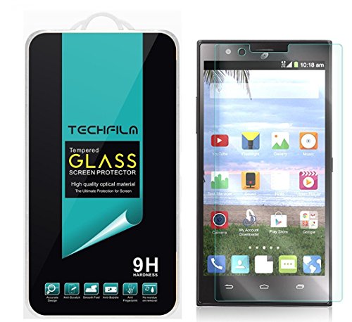 TechFilm - ZTE Lever LTE [Tempered Glass] Screen Protector, Premium Ballistic Glass Round Edge [0.3mm] Ultra-Clear Anti-Scratch, Anti-Fingerprint, Bubble Free [1 Pack]- Retail Packaging