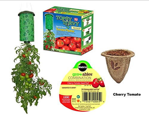 Upside down Cherry Tomato Planter Kit - Topsy Turvy Tomato Planter with