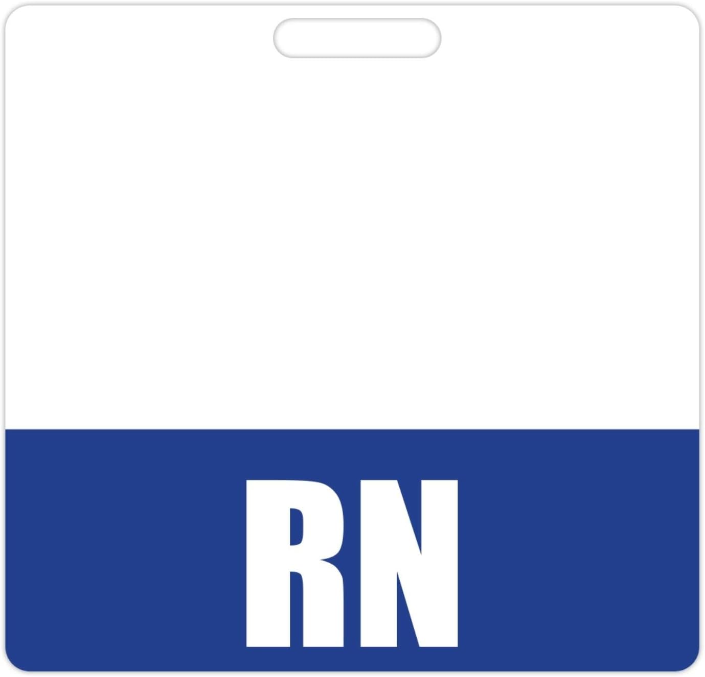 RN Badge Buddy (Blue) Horizontal Heavy Duty Badge Tags