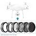 Neewer 6 Pieces Filter Kit for DJI Phantom 4 Pro Quadcopter - UV, CPL, ND4, ND8, ND16 and ND32 Filter, Made of Optical Glass and Aluminum Alloy Frame and Waterproof MRC 16-Layer Coating (Black)