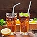 Metal Straws Reusable 8 Set, Stainless Steel Drinking Straws with 2 Cleaning Brush for Cocktail, Drinks, Smoothie, Milk, Juices, Environment Friendly for Daily Life