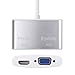 CableDeconn Aluminum shell Multi-Function Thunderbolt Mini Displayport to HDMI VGA Converter Adapter Cable for Apple Macbook Surface pro Thinkpad X1 HDMI 4K HDTV Eyefinity VGA Adapter