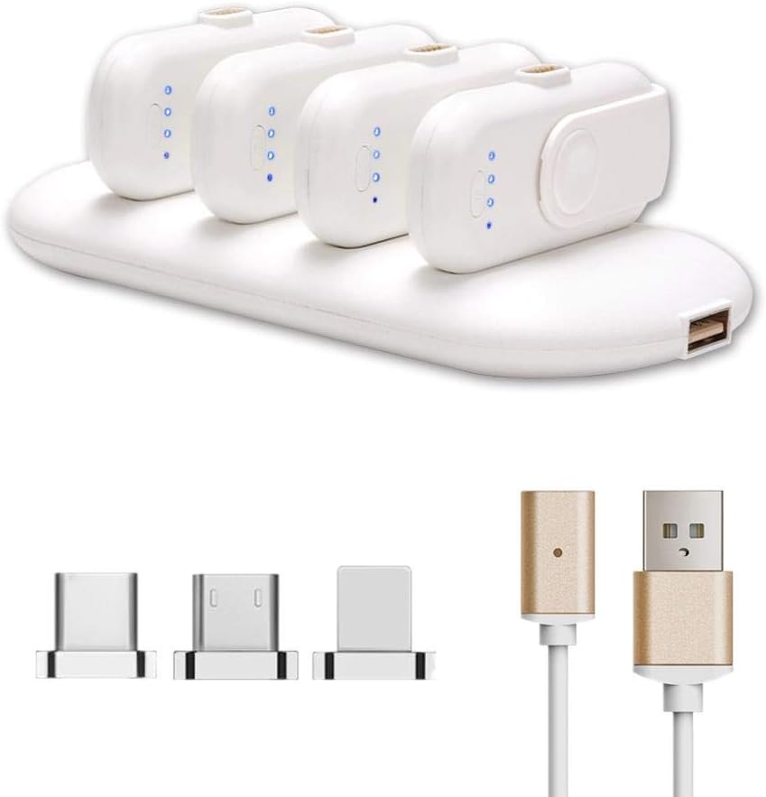 Coyan Magnetic Charging Treasure Mini Emergency 1000mAh Power Bank Magnetic Suction Portable Mobile Quick Charge Electric Treasure Adapter 5000mAh Charging Station