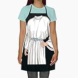 ICUP Star Wars - Princess Leia in White Gown From Episode 4 Character Adult Size 100% Cotton Adjustable Black Apron