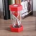 Decorative Sand Timer Hourglass, 30 Minutes, Red, Plastic Frame, Home Office Decor