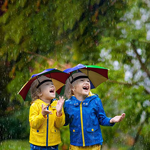 Windy City Novelties 13" Rainbow Umbrella Hat for Adults & Kids