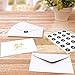 KronPaper Thank You Cards with 20 Envelopes and 20 Stickers - Gold Foil Embossed Letters - Perfect Greeting Card for Baby Shower, Wedding, Business or Graduation