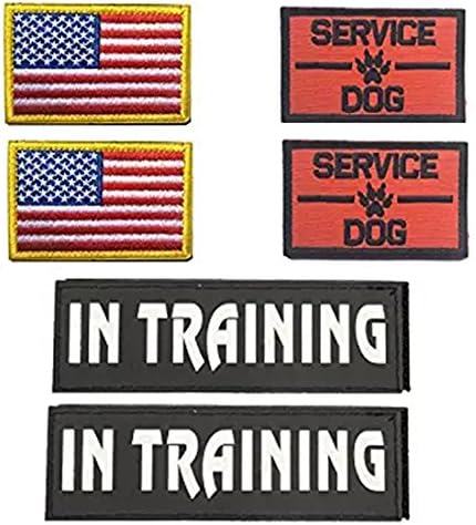 Homiego Morale Service Dog Hook &amp; Loop Patches for Pet Tactical K9 Service Harness Vest (In Training)
