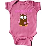 Inktastic Unisex Baby grandpa's girl - owl Infant Creeper