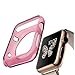 Apple Watch Case 38mm iWatch Silicone Bumber Case[Ultra Thin] With 1 Microfiber Cleaning Cloth-PINK
