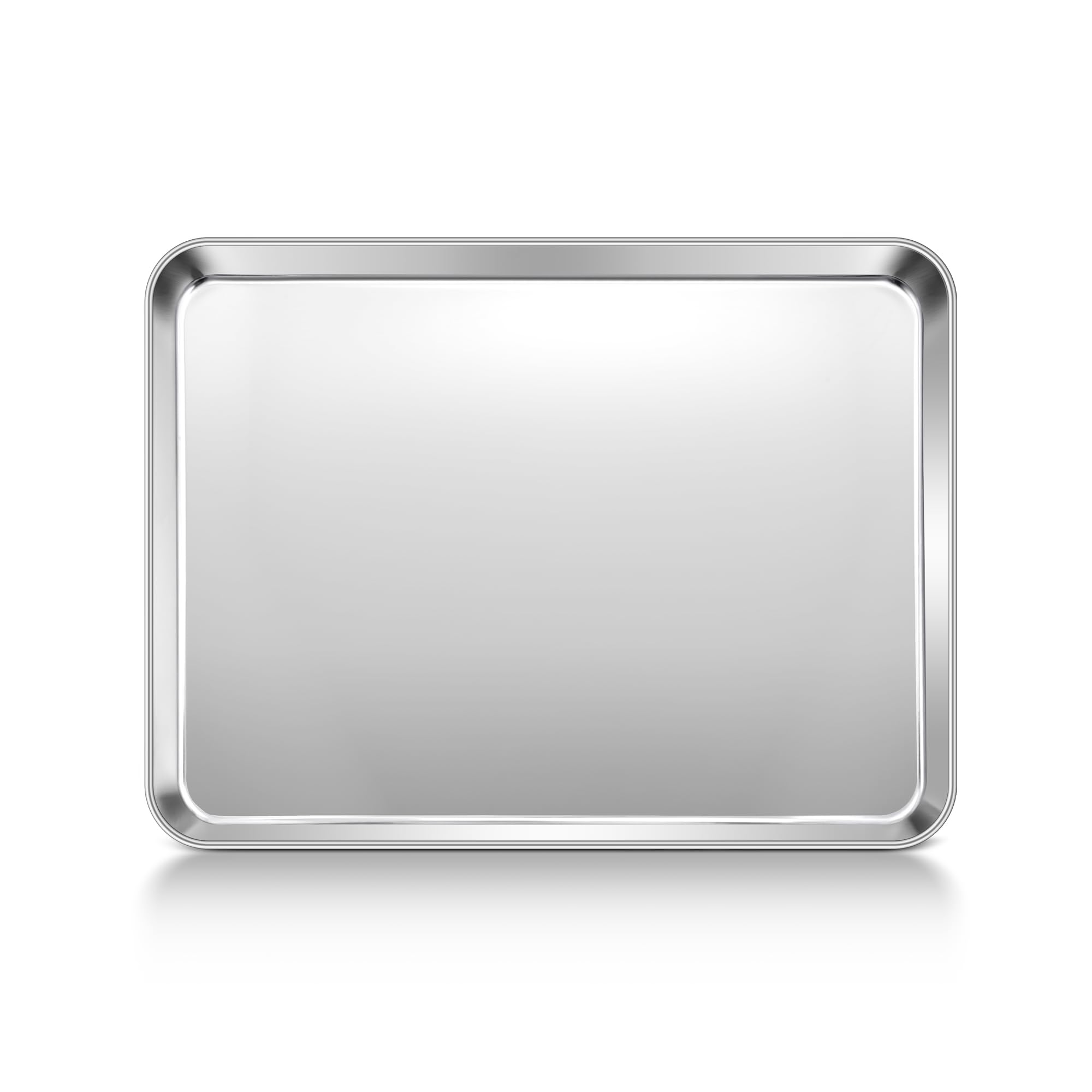 Joyfair Baking Tray, Stainless Steel Rectangle Baking Sheets Pan, Cookie Oven Tray Great for Cooking Roasting, Non Toxic & Rust Free, Mirror Finished & Dishwasher Safe, 31.5 X 24.6x2.5cm