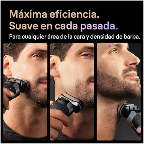 Barbear Elétrico Masculino Série 9 PRO+, Barbear Seco e Molhado com Tecnologia 5+1, Sem Fios, 60 Min De Uso, Base de Carregamento, 9617si, Prata