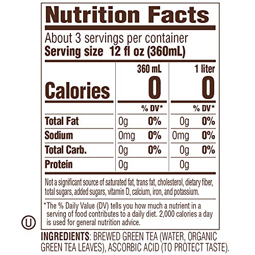 Tejava Origins Hojicha Green Iced Tea, 12 Pack, 1 Liter Glass Bottles