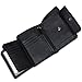 Wallet for Men With Coin Pocket RFID Leather Card Holder Big Trifold 3 ID Windows (Black Lichee Patten)