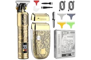 Professional Hair Clippers Set T Blade Hair Trimmers+Electric Shavers for Men Cordless Beard Trimmers, Hair Liners Clipper El